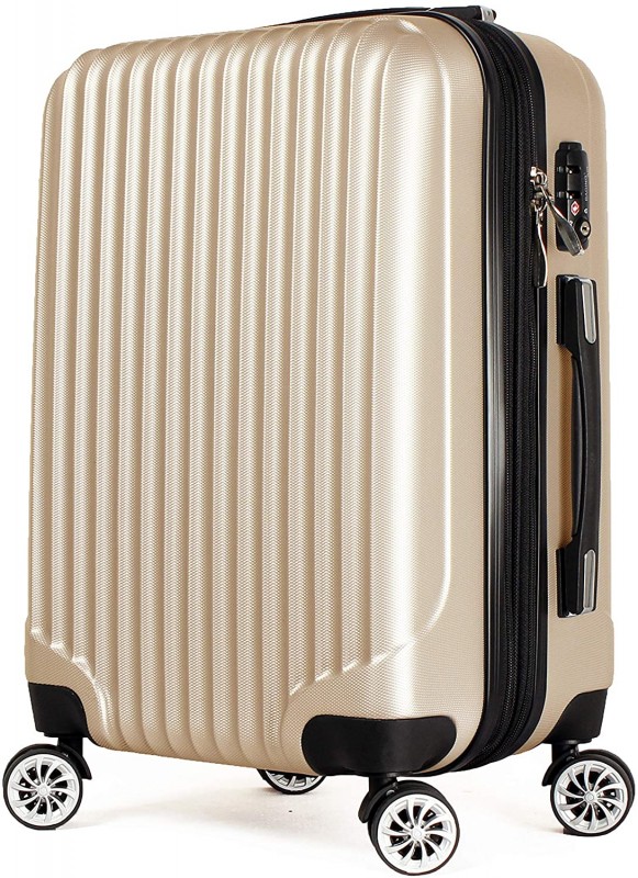 上品なスタイル ゴールド Lサイズ TSAロック付き 8輪キャリーバッグ 大型軽量スーツケース - スーツケース、トランク一般 - hlt.no